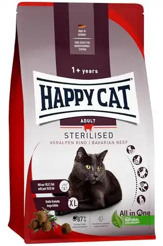 Happy Cat Trockenfutter Sterilised Adult 70575 – 4 kg Rind