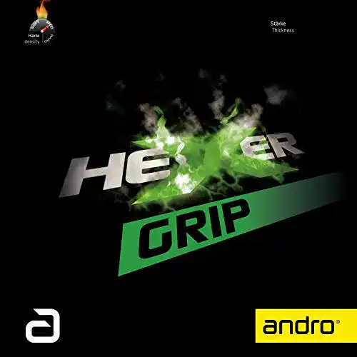 Andro Hexer Grip Tischtennis-Belag, schwarz, 1,7 mm