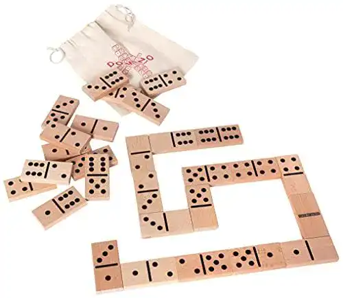 Domino-Spiel Bartl 103926 XXL aus Buchenholz für Kinder und Senioren