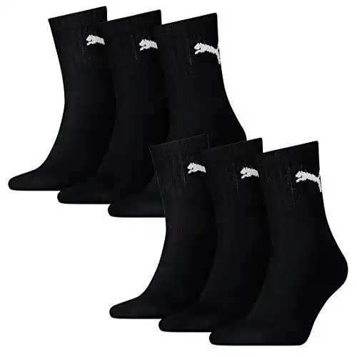 Puma Herrensocken Schwarz Short Crew Socks Frotteesohle 6er Pack