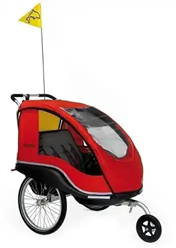 Fahrradanhänger Dolphin New Edition in Rot für Kinder