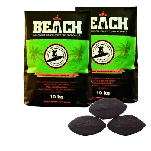 Kokosbriketts von BlackSellig 20 kg für Grill und Dutch Oven