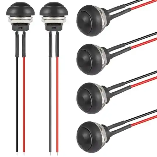 Vexunga 12mm Momentary Push Button Schalter mit Kabel (6 Stück)
