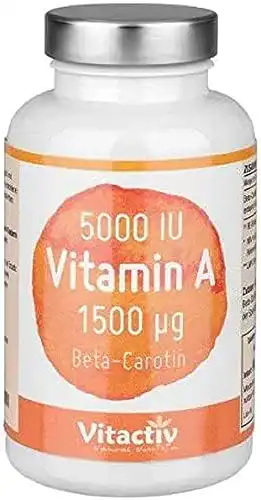 Vitamin A Vitactiv Natural Nutrition 1500 µg Beta-Carotin