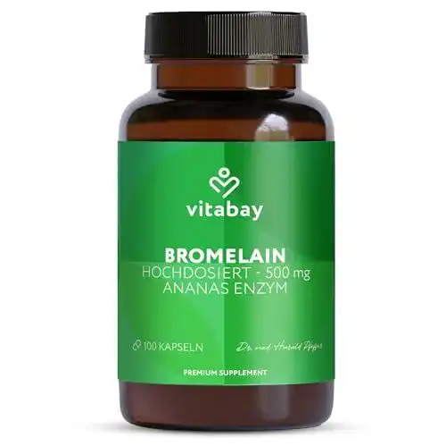 Bromelain Vitabay hochdosiert 500 mg – 100 vegane Kapseln