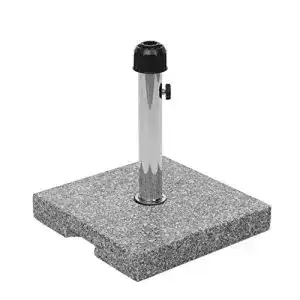Granit Schirmständer Mendler HWC-F92 – 23 kg eckig grau