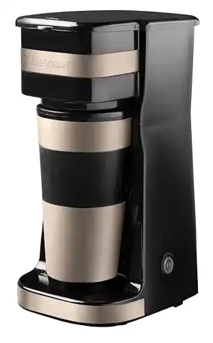 Bestron Kaffeemaschine mit Isolierbecher für Camping und Filterkaffee