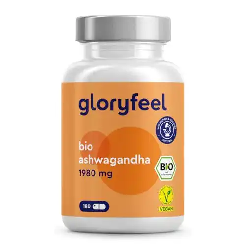 Bio-Ashwagandha-Kapseln von Gloryfeel – Hochdosiert und Bio-zertifiziert