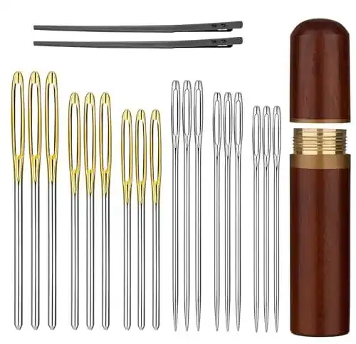 Wamkon Nähnadel Set mit Sticknadeln in 6 Größen für Handnähprojekte