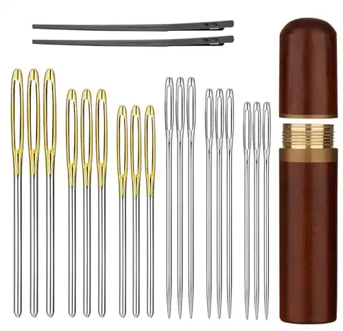 Wamkon Nähnadel Set mit Sticknadeln in 6 Größen für Handnähprojekte