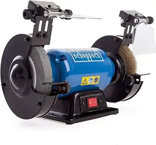 Doppelschleifer Scheppach SM150LB mit 400W Leistung und 150mm Schleifscheibe