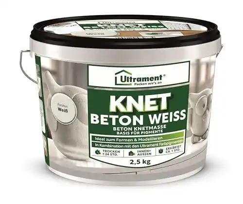 Bastelbeton Ultrament Knetbeton Weiß 2,5 kg für kreative Projekte