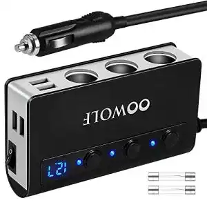 Zigarettenanzünder Verteiler von OOWOLF mit USB-Anschlüssen