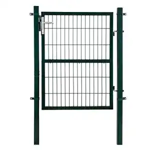 Gartentor Set mit Tür, Pfosten, Aluminium Türgriff und Einsteckschloss