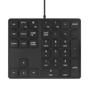 Qisan Numeric Wired Numpad 34 Tasten Tragbare USB Tastatur