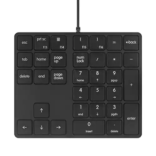 Qisan Numeric Wired Numpad 34 Tasten Tragbare USB Tastatur