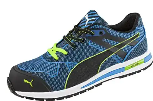 Puma Sicherheitsschuhe Herren Blaze Knit Low in Blau, Größe 44