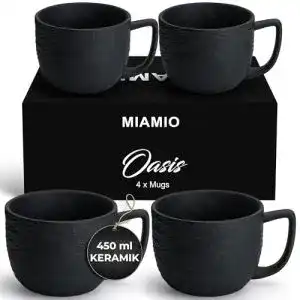 Kaffeetassen MIAMIO 450 ml, 4er Set aus Keramik