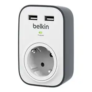 USB-Steckdosenadapter Belkin SurgeCube mit Überspannungsschutz