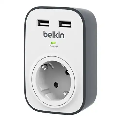 USB-Steckdosenadapter Belkin SurgeCube mit Überspannungsschutz