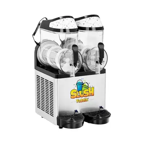 Slush-Maschine Royal Catering RCSL 2/10 mit 2 x 10 l Kapazität und LED