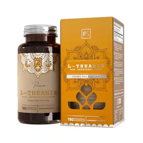 Grüntee-Kapseln mit L-Theanin 180 Kapseln zu 750mg Vegan und glutenfrei