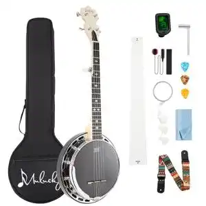 Banjo Mulucky 5-saitiger Mini für Reisen mit Remo Kopf und Resonator