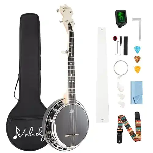 Banjo Mulucky 5-saitiger Mini für Reisen mit Remo Kopf und Resonator