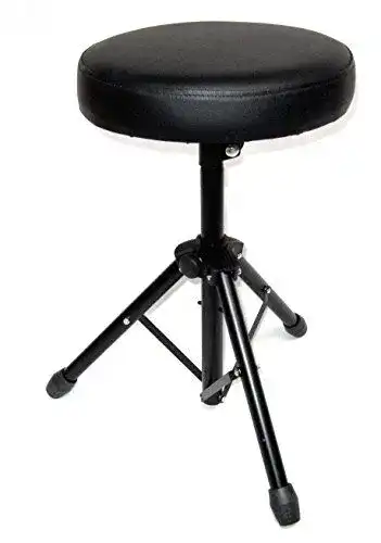 Schlagzeughocker MSA in Schwarz Universeller Drumhocker mit gepolstertem Sitz
