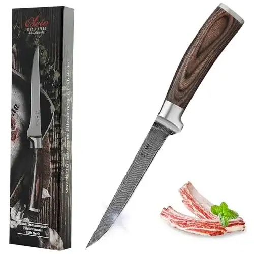 Wakoli Damastmesser EDIB Ausbeinmesser für präzise Schnitte