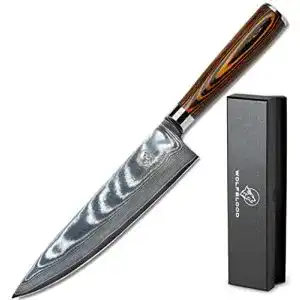 Damastmesser Wolfblood XL Küchenmesser (32 cm) für Profis