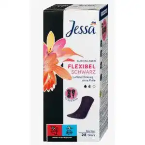 Jessa Slipeinlagen Normal Schwarz, Flexibel, 28 Stück