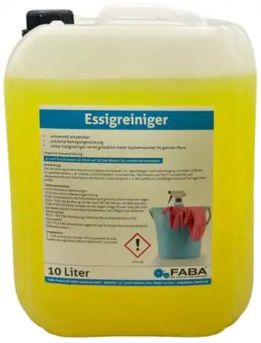 Essigreiniger Faba Konzentrat 10 Liter für vielfältige Anwendungen