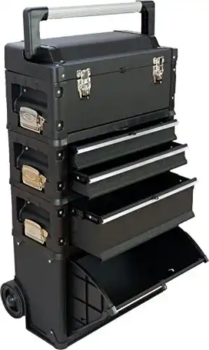 ASS Metall Werkzeugtrolley Werkstattwagen XXL, C1-B Black