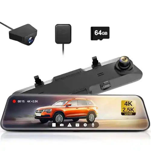 Rückspiegel-Dashcam WOLFBOX mit 4K Front- und 2,5K Rückkamera