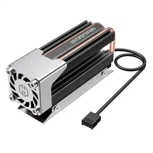 M.2 SSD Kühler Graugear mit PWM-Lüfter für NVMe 2280
