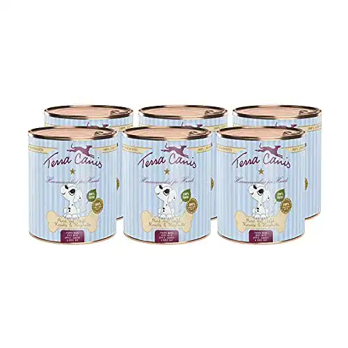 Terra Canis Nassfutter mit Rind, Apfel, Hagebutte und Karotte für Welpen
