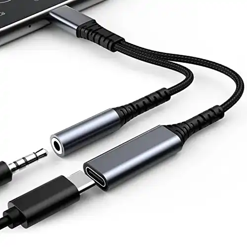 USB-C auf Klinkenstecker-Adapter für Kopfhörer und Laden