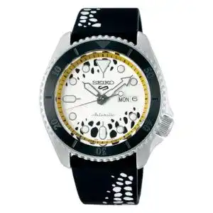 Seiko 5 Sports Herren Automatik Armbanduhr mit Edelstahl und Silikonband