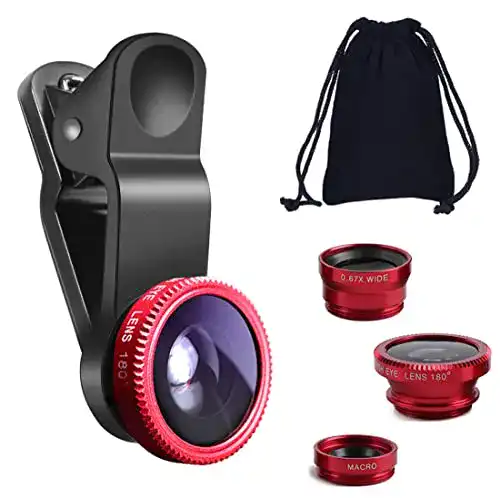 Fisheye-Objektiv für Smartphones – Kingmas 3-in-1 Fischaugen-, Makro- und Weitwinkelobjektiv