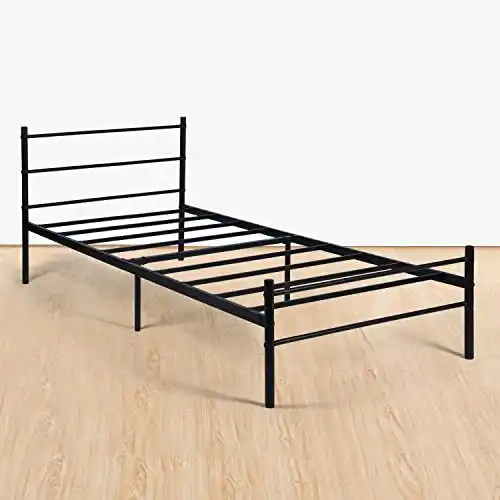 Metallbett H.J WeDoo Einzelbett 90 x 190 cm in Schwarz
