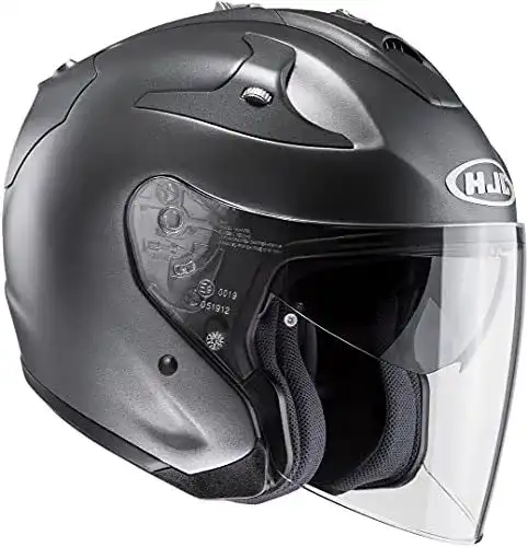 HJC FG-Jet Helm in Titan Matt – Jethelm für Motorradfahrer, Größe XXL