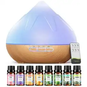 Aroma Diffuser Set für ätherische Öle mit Fernbedienung und Lichtmodi