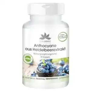 Heidelbeerextrakt Herba Direkt mit 25% Anthocyane – 90 Kapseln