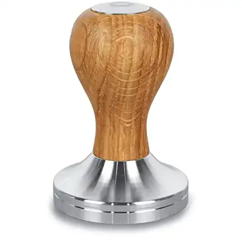 Tamper 58mm Clara Coffee aus Eiche für Espresso Barista Stampfer