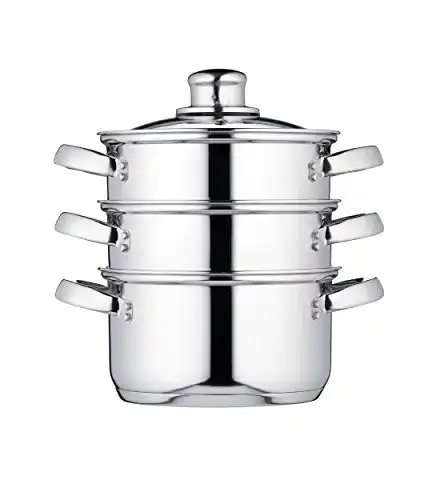 Kitchencraft 3-teiliges Kochtopf-Set für Dampfgaren und Suppen