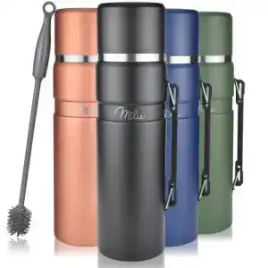 Isolierkanne Milu Thermoskanne 1L – Thermosflasche mit Griff