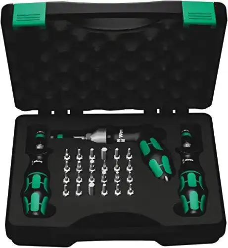 Drehmoment-Schraubendreher Set Wera 7440/41/42 Kraftform mit 27 Teilen