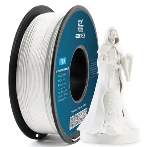 Geeetech Filament PLA 1.75mm für 3D Drucker, 1kg Spule, Warmweiß