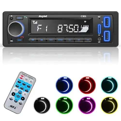 Autoradio Avylet mit Bluetooth 5.0 und Freisprecheinrichtung
